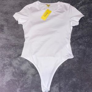 Daisy White Body Suit: Size Large